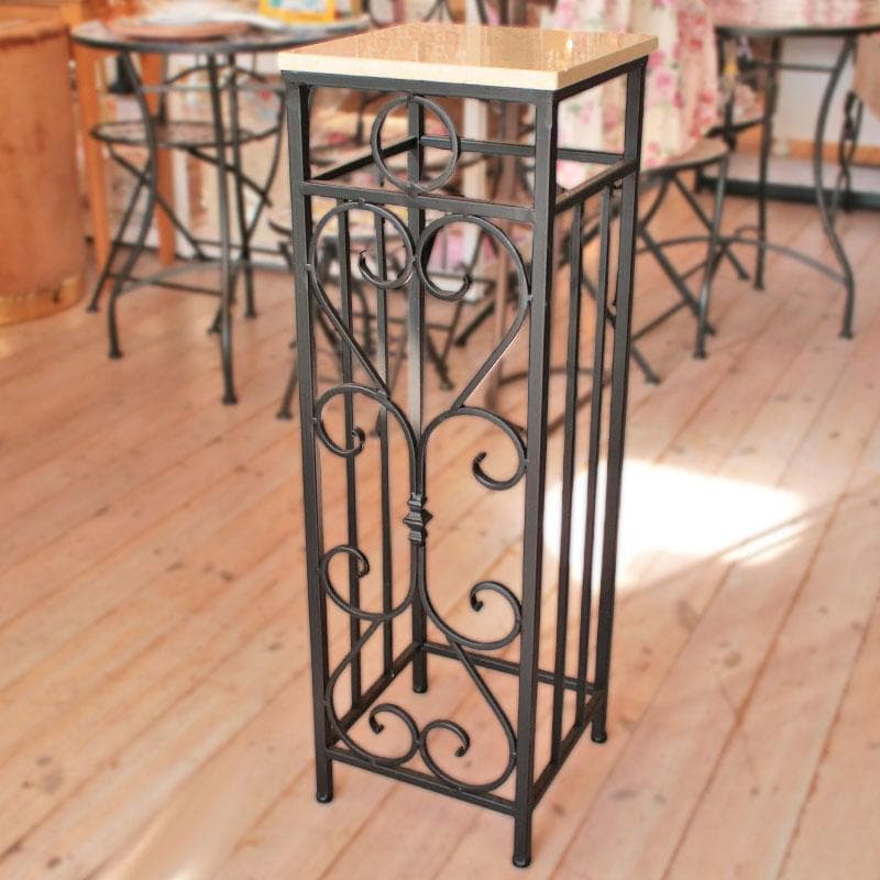 アイアンコンソール 石天板 幅88cm ロートアイアン638-580