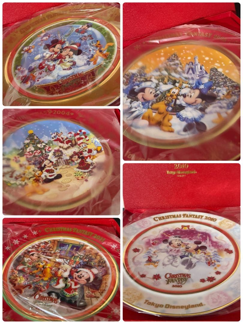 東京ディズニーランド クリスマスファンタジー皿 ５枚セット