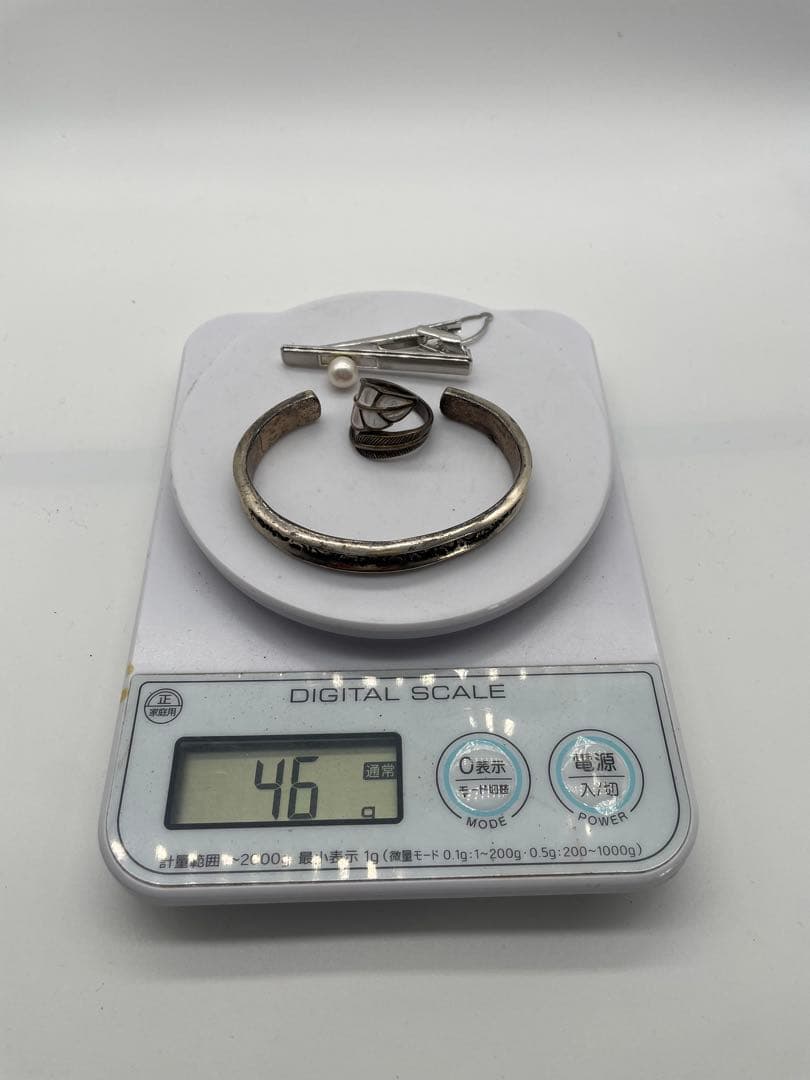 わ*ん様 シルバー925 ブレスレット　指輪　ネクタイピン　3点まとめ売り46g