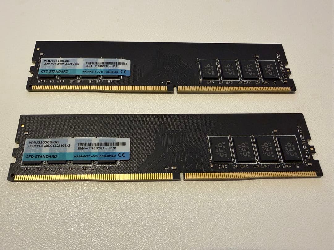 S*M様 CFD Standard DDR4-3200 メモリ2枚組 8GB×2