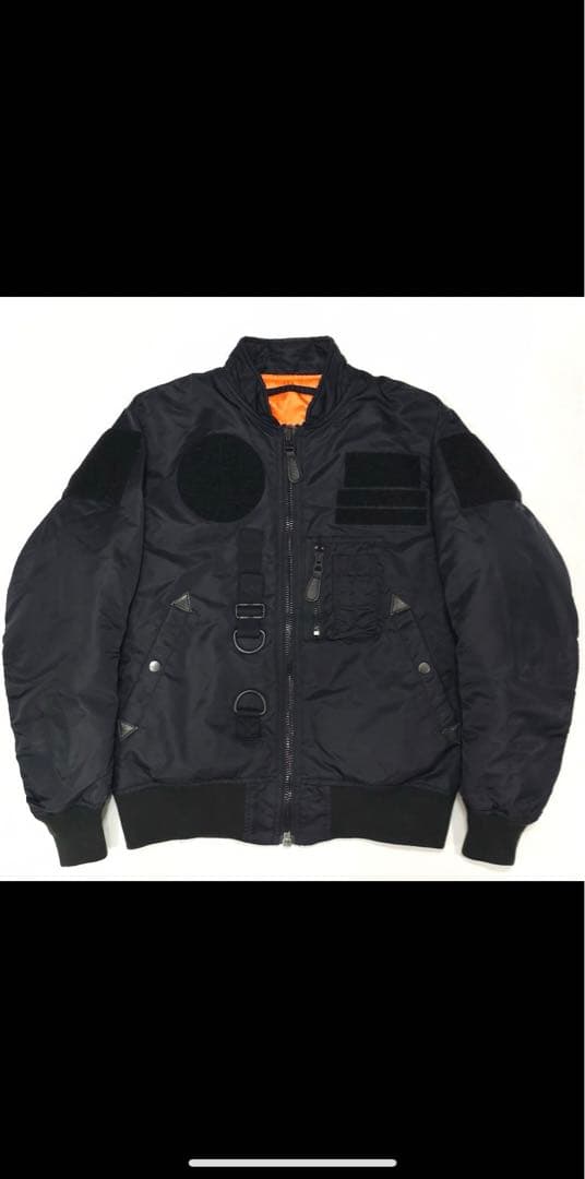 ワイパーインク カスタム MA-1 フライトジャケット ミリタリー ボンバー 黒