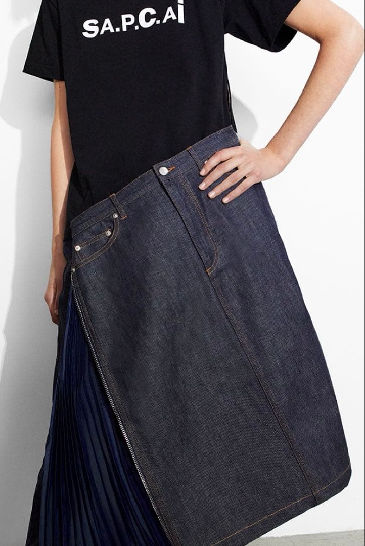 【定価52800円】sacai×a.p.c コラボ デニム スカート