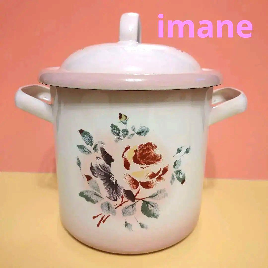 【imane イマン】 プリンセスローズ ミニストッカー ホーロー製 旧商品希少