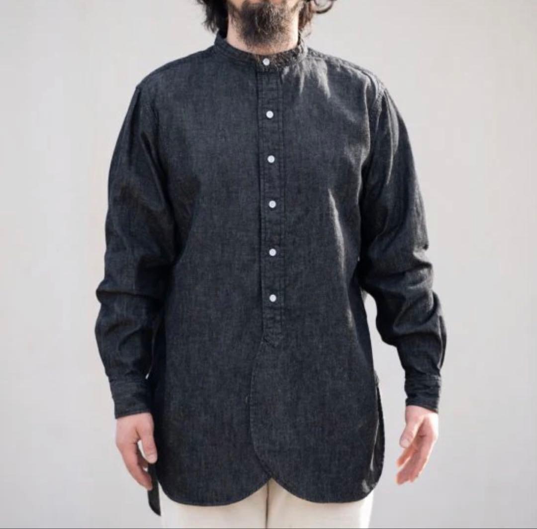 boncoura バンドカラーシャツ　コットンリネン