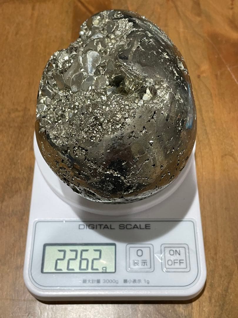 【大玉】パイライトインテリア(エッグ)