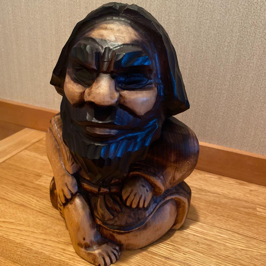 アイヌ　木彫り　　酋長　　置物　　最終値下げ