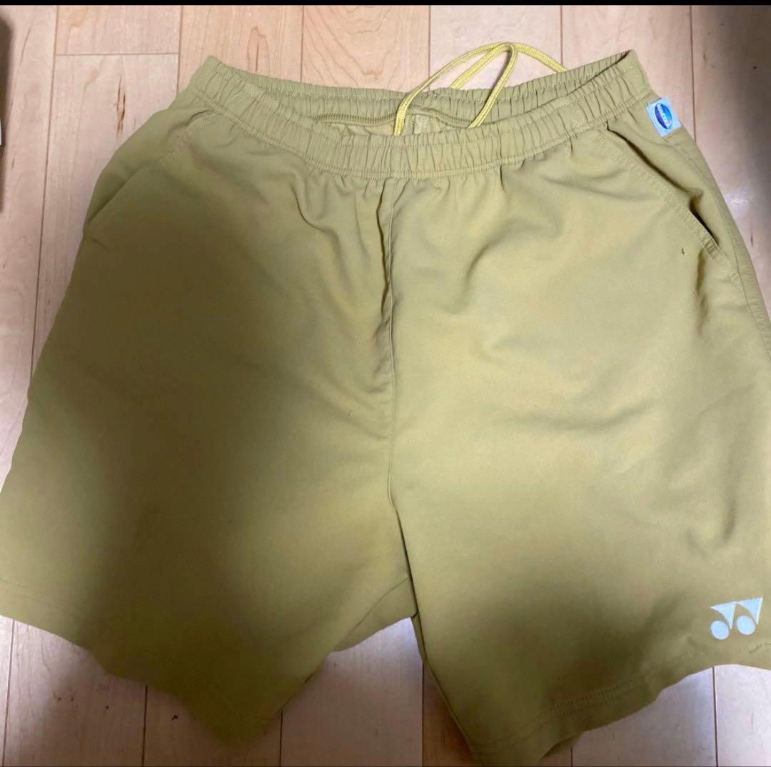 ヨネックス茶色キャメルゴールドLソフトテニスパンツ