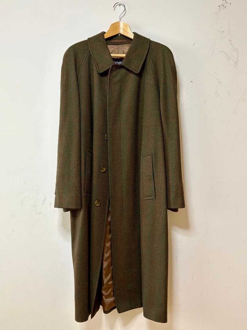 Burberrys ウールヘリンボーン バルマカーンコート イギリス製