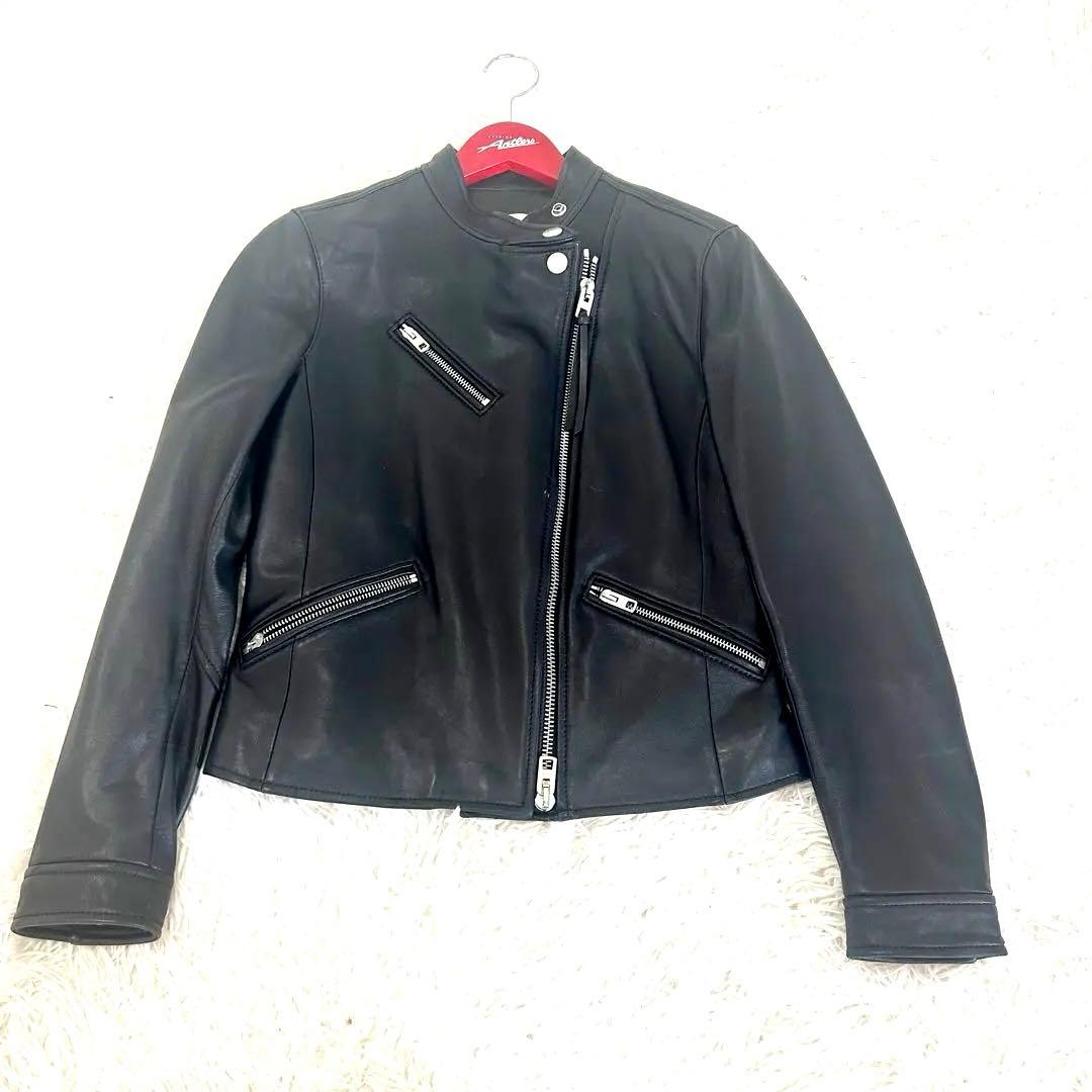 【COACH】 コーチ ライダースジャケット ブラックXS