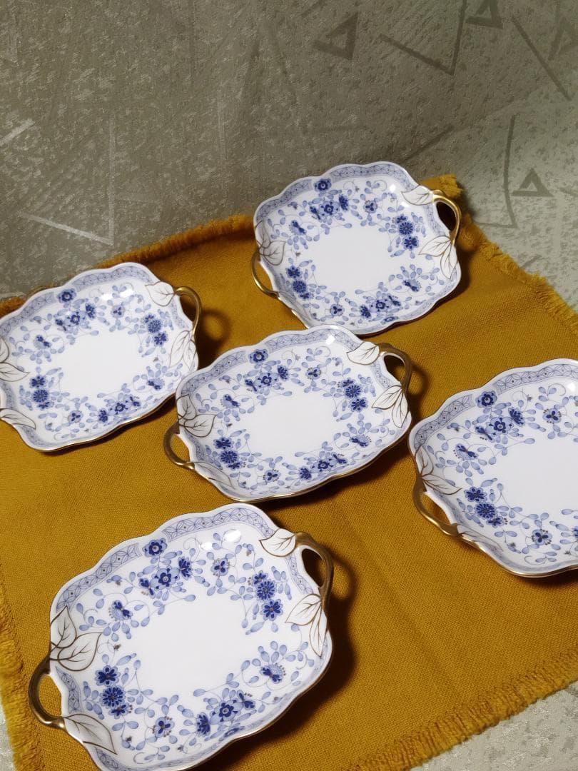 NARUMI ナルミ ミラノ 持ち手付き スクエア プレート 皿 5枚　未使用