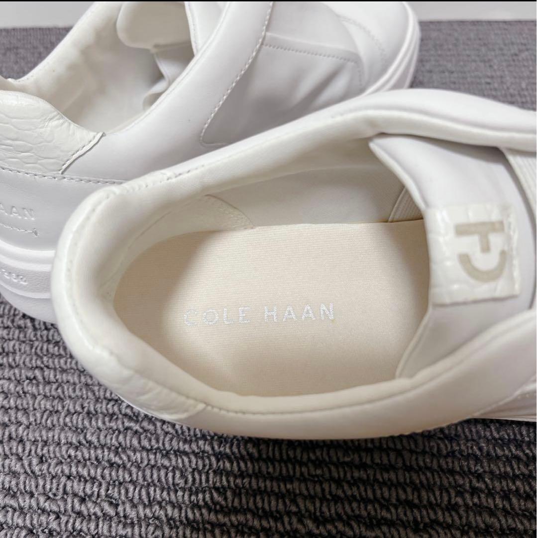 コールハーングランドプロスリッポンスニーカー 24.5cmレザー本革白ホワイト