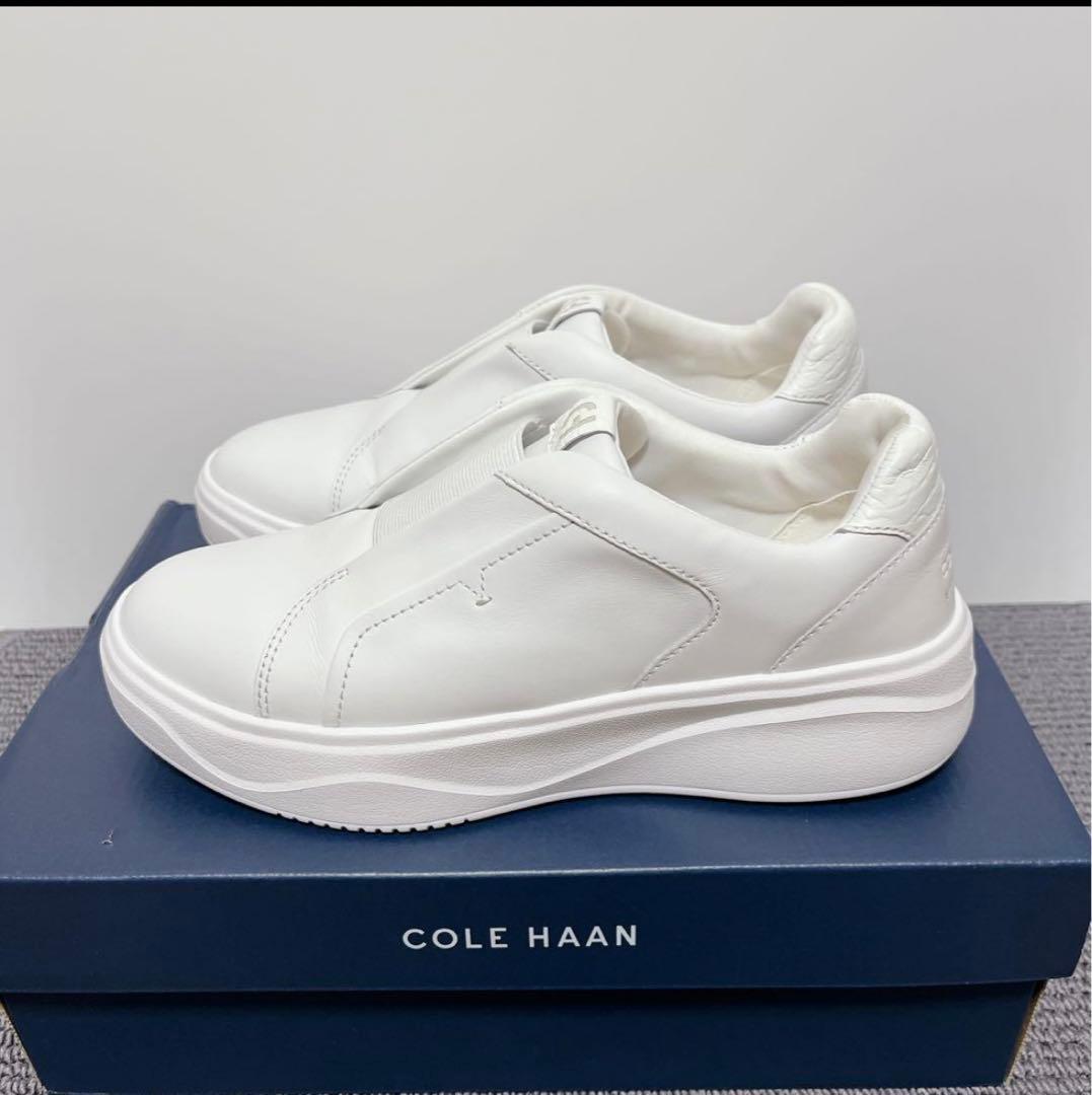 コールハーングランドプロスリッポンスニーカー 24.5cmレザー本革白ホワイト