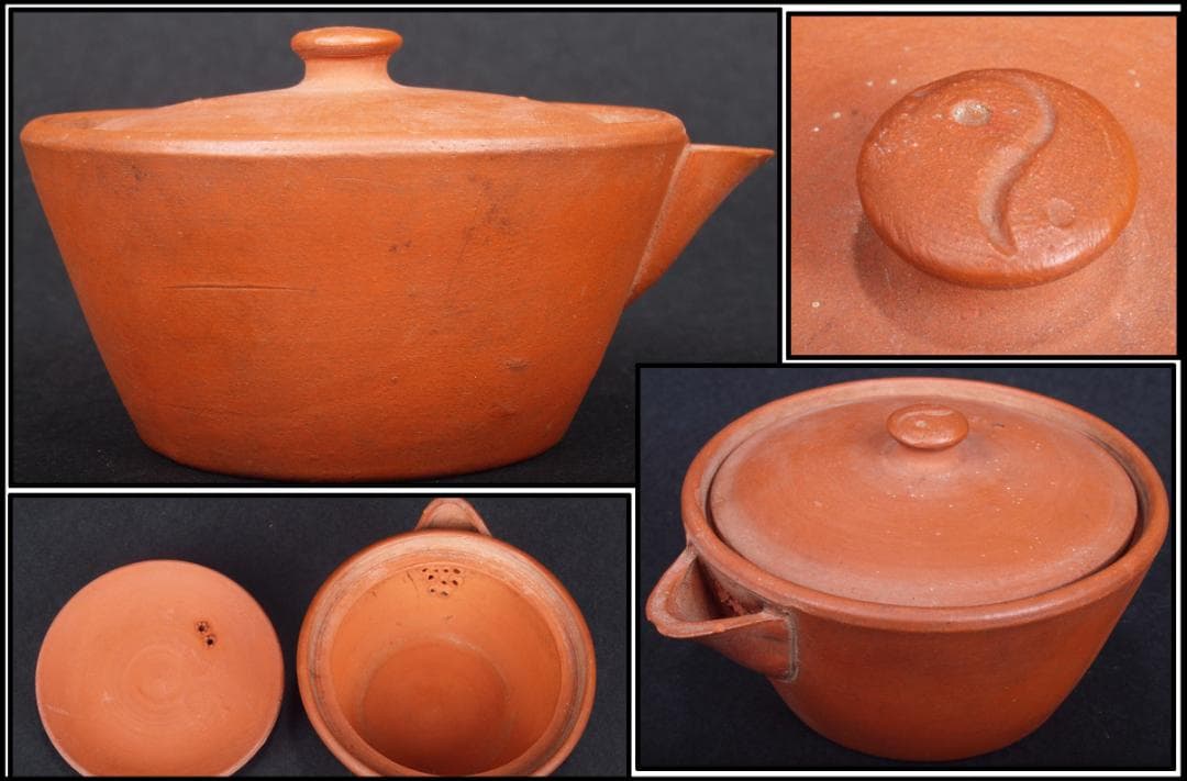 旧家整理品し　中国清時代　/朱泥急須/茶道具/紫砂/茶壷 X417C13-3