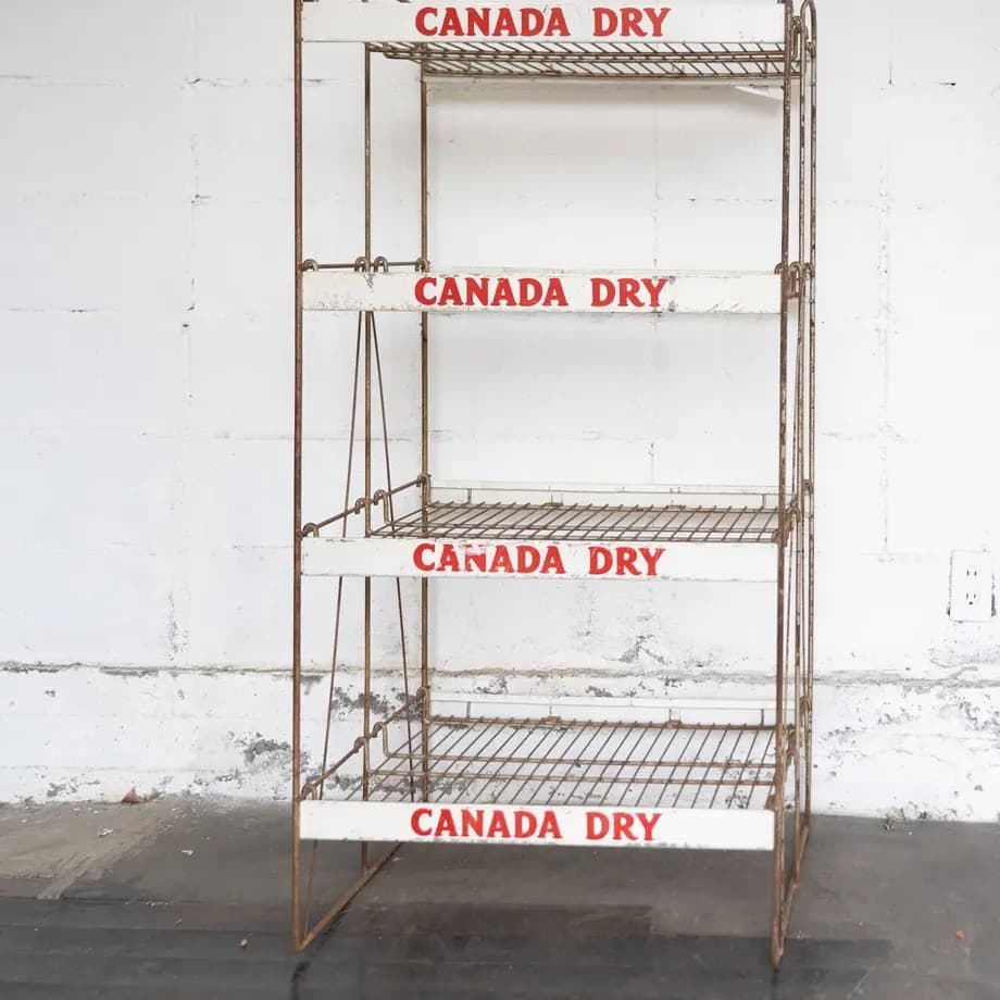 70年代　DRY　カナダドライ　ワイヤーラック　ビンテージ