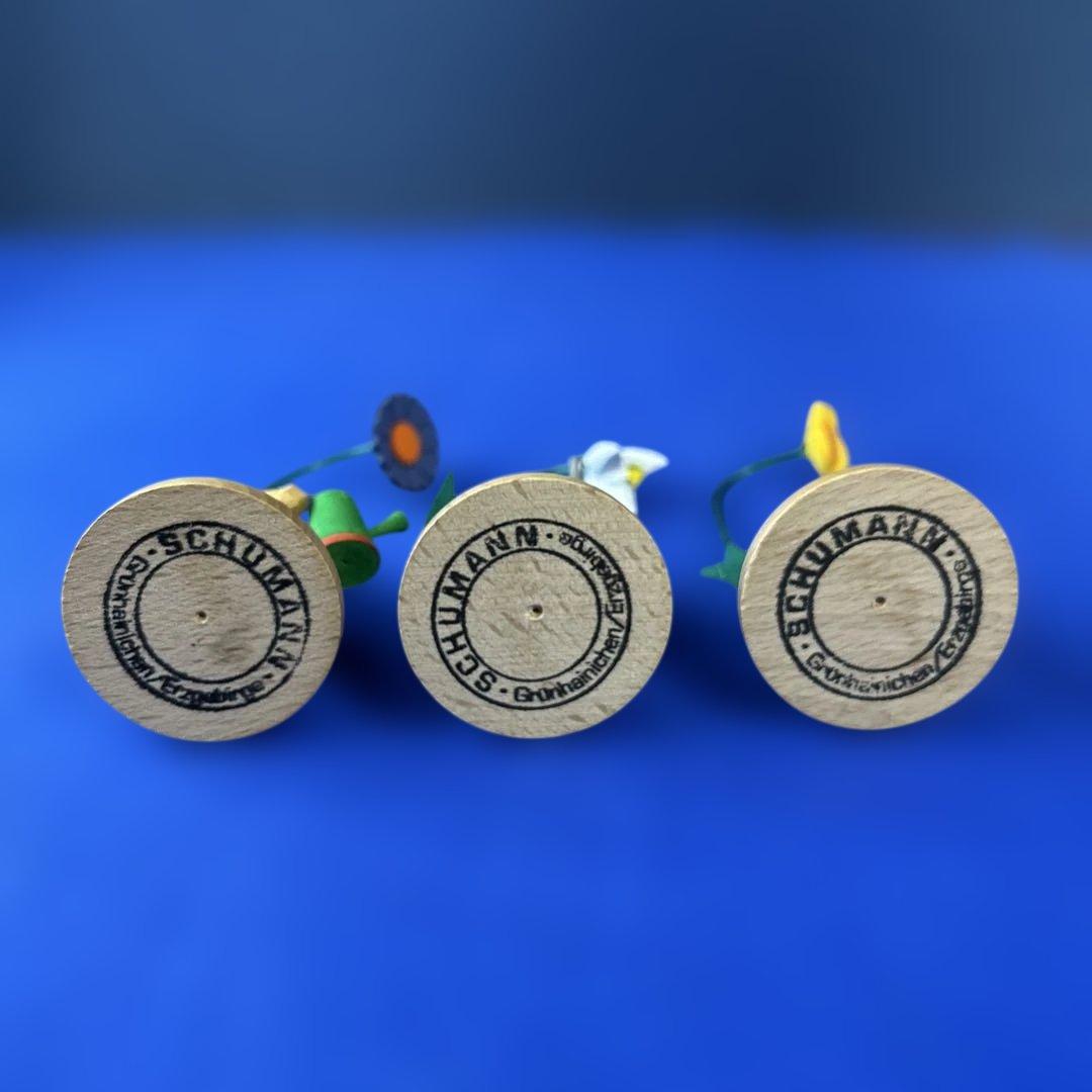 ドイツ製　木製人形　シューマン工房　エルツ地方　ザイフェン 可愛いお花祭り