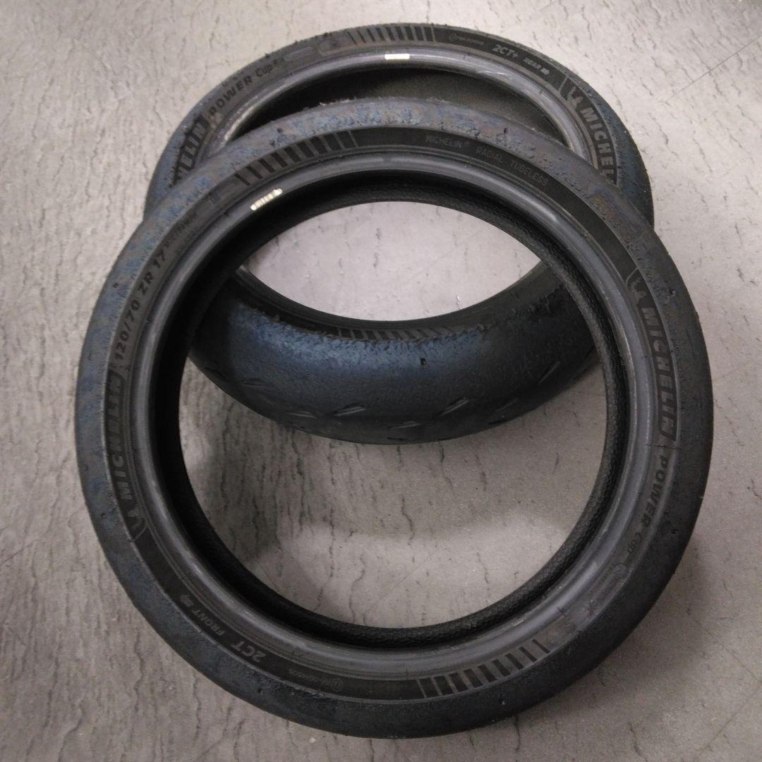 ミシュラン　POWER Cup2前後タイヤSET　中古品