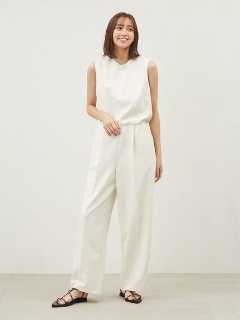 新作　新品　ミラオーウェン　ウエストゴムイージーケアオールインワン　0 完売