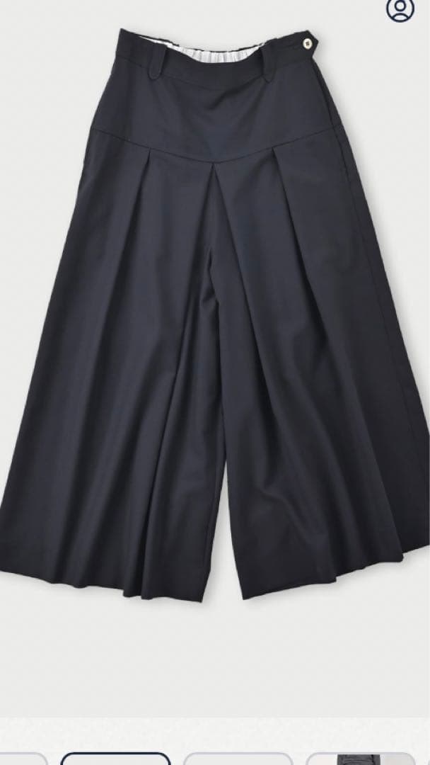 45R 梳毛ウールのロングキュロットスカート