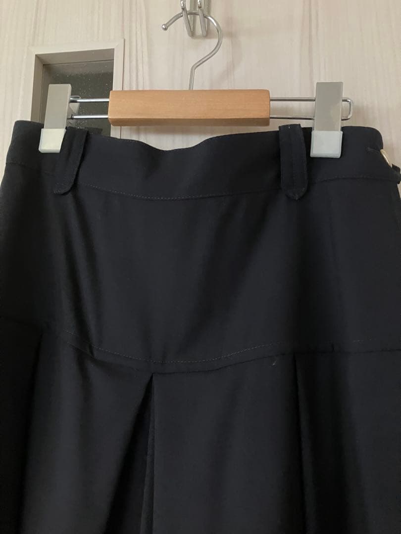 45R 梳毛ウールのロングキュロットスカート