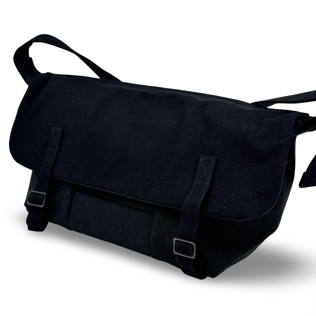 極美品】コムデギャルソン キャンバス ショルダー メッセンジャー バッグ　黒