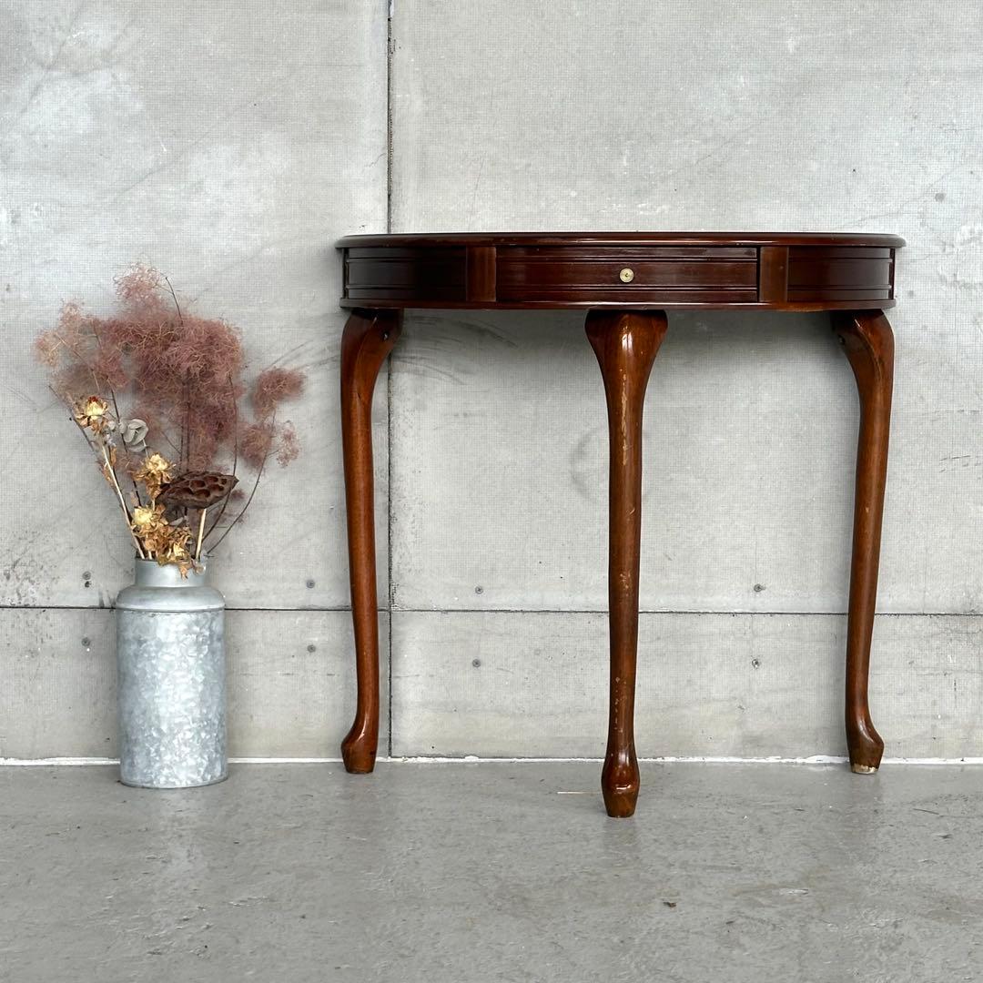 ★90s★猫脚 半円コンソールテーブル｜COGIT｜電話台｜花台｜クラシック家具