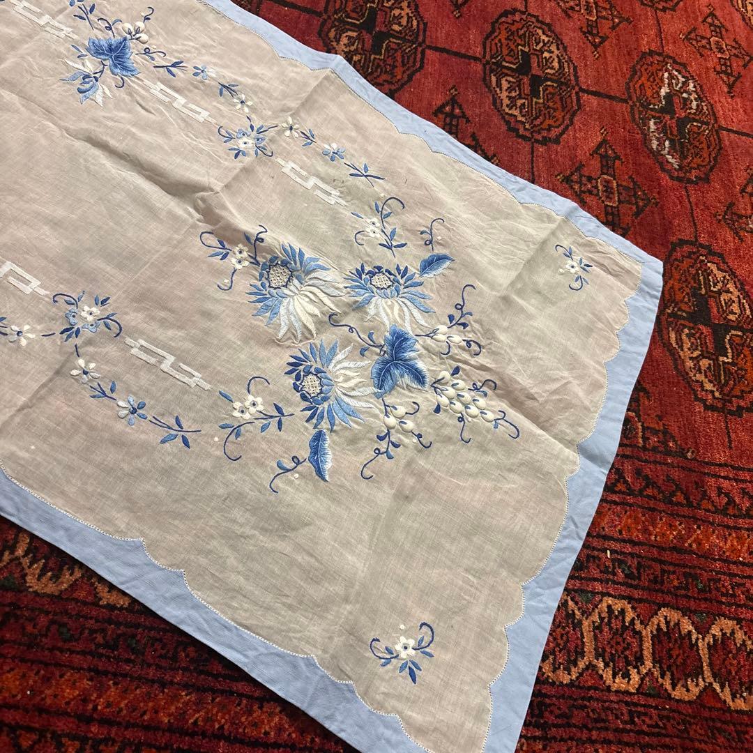 汕頭　スワトウ　オーガンジー　テーブルセンター