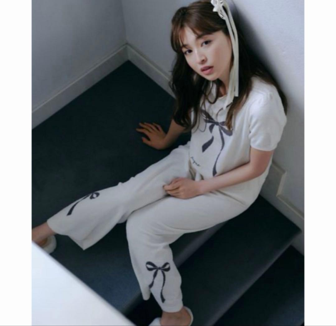 ジェラートピケ❤︎リボンジャガードプルオーバー＆ロングパンツ 新品