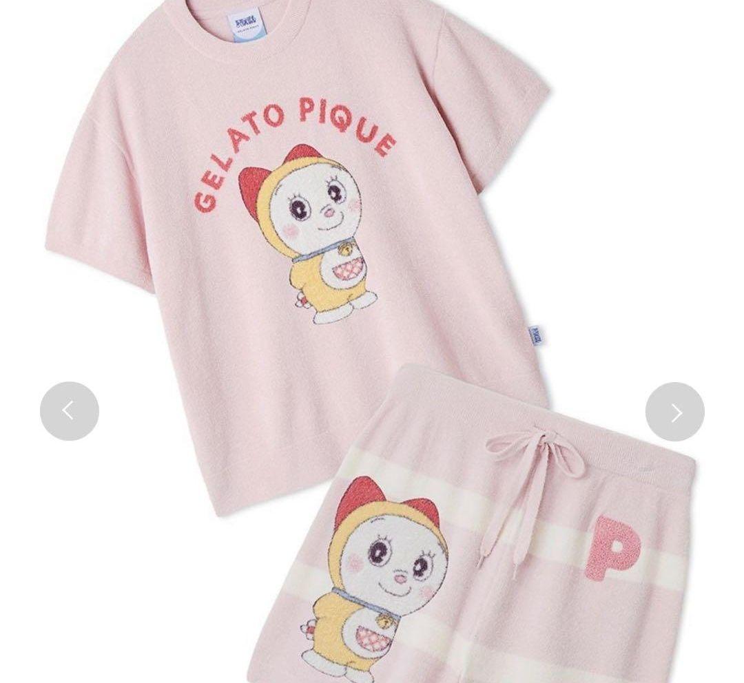 【ドラミちゃん】ジャガードプルオーバー&ショートパンツセット　ジェラートピケ