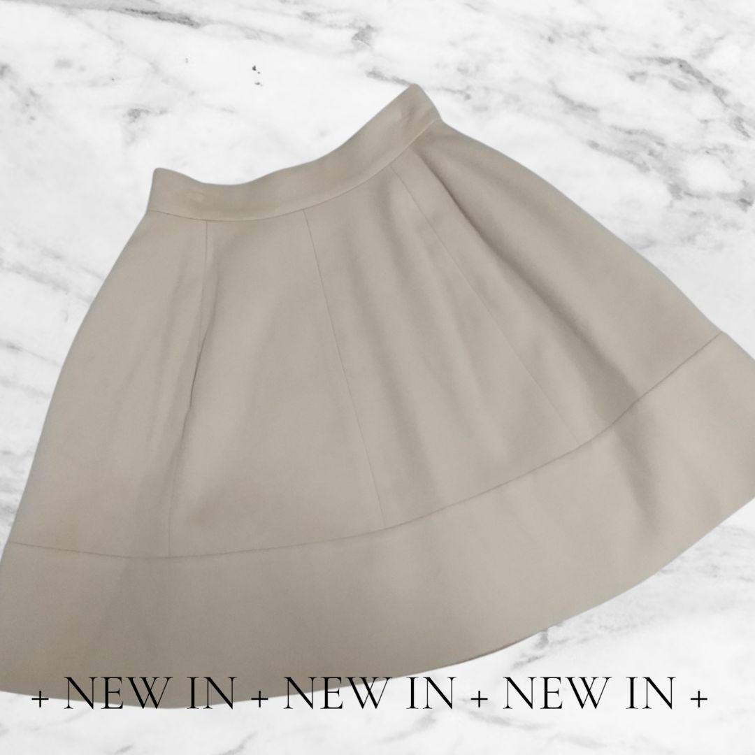 フォクシー FOXEY カシミヤ100 フレアスカート 膝丈 バックジップ 38