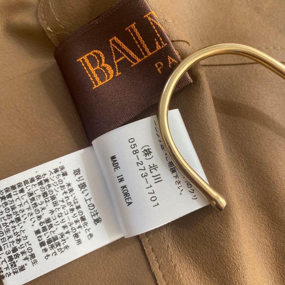 希少 美品 BALMAIN バルマン 山羊 やぎ レザー ジャケット キャメル