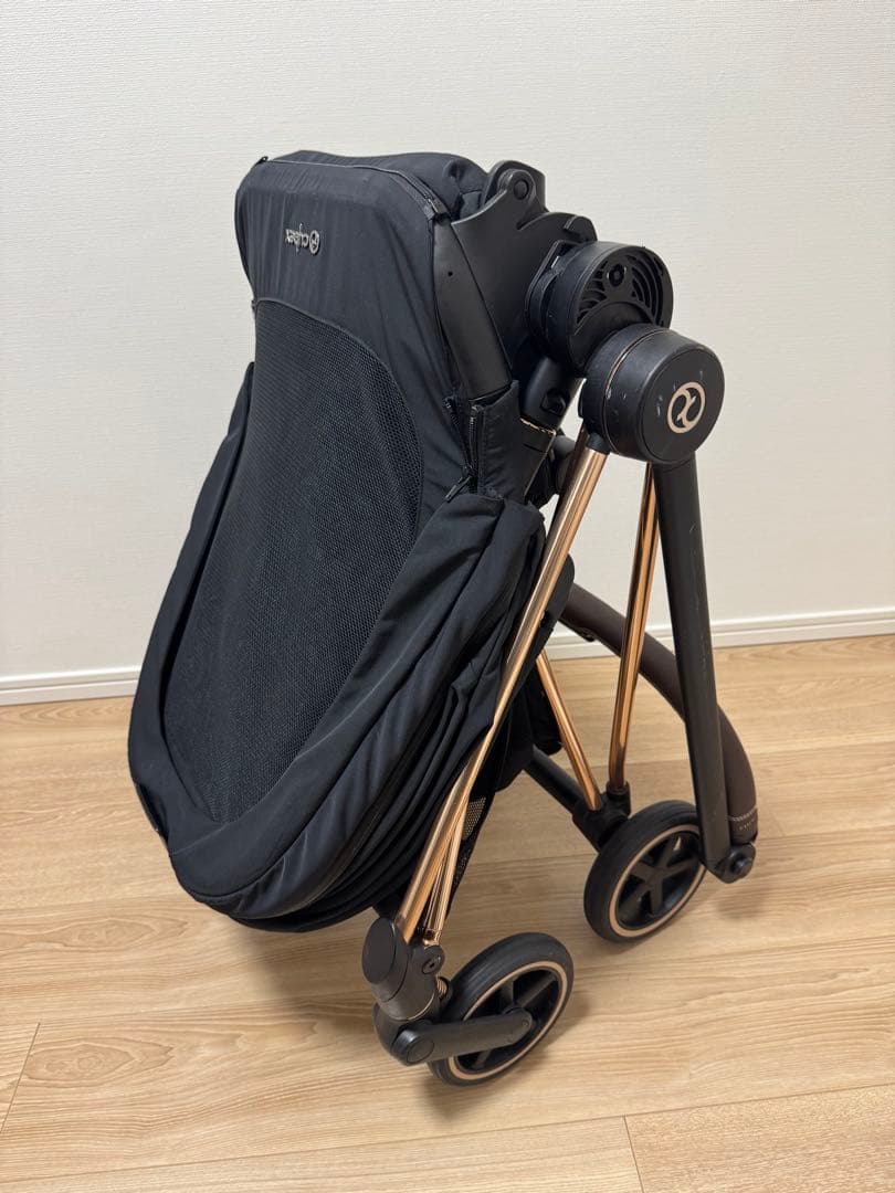 【美品】Cybex Mios フットマフ セット ブラック ローズゴールド