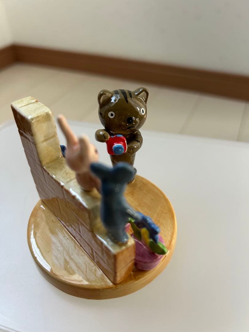 陶器製 猫とねずみの置物９個＋おまけ１個 ベルメゾン