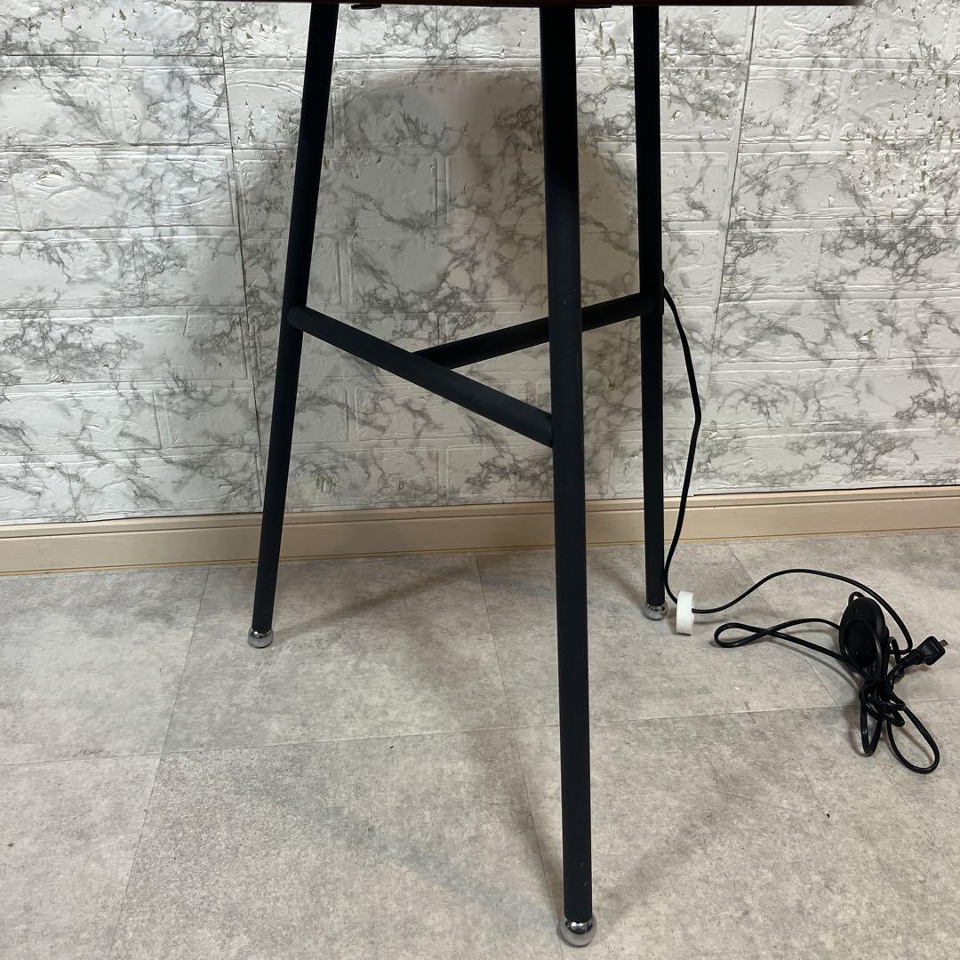 モダン フロアスタンド 照明 サイドテーブル　フロアランプ リネンシェード付き