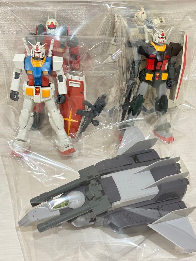 ①ジャンクプラモデル ガンプラ系・MG リアルタイプ ガンダム&Gアーマー 他