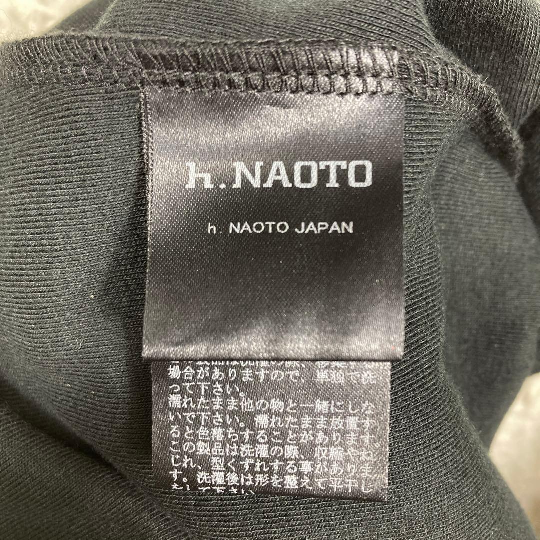 エイチナオト　ウイング　羽　プリント　タンクトップ　ロング　ブラック　エンジェル