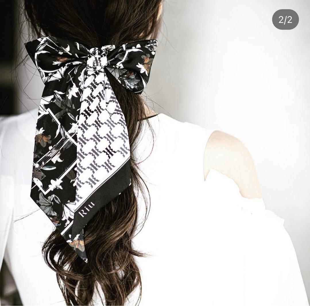 riu embossed tote bag トートバッグ スカーフ付 Rちゃん