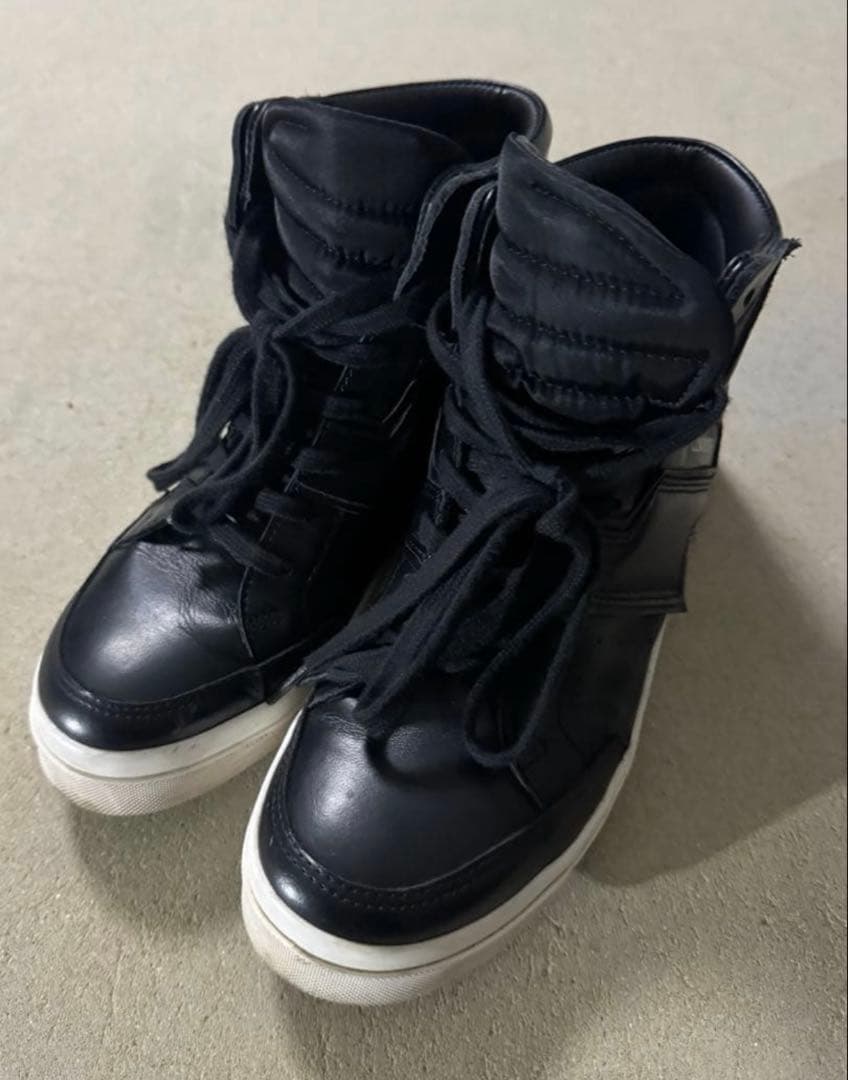 Rick Owens 似cinzia araia 黒レザースニーカー ハイカット