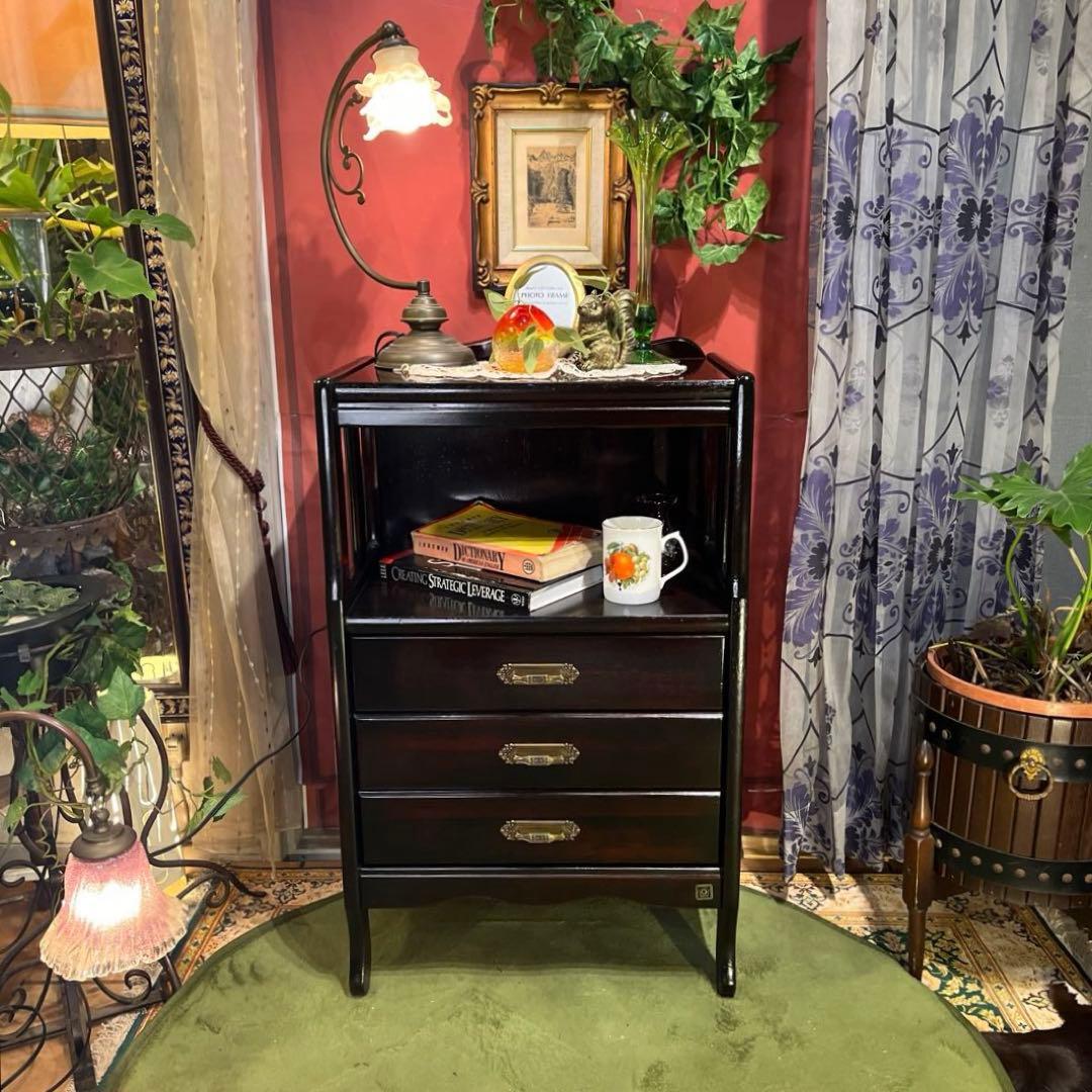 ヴィンテージ ニチハン　アンティークPT ３DR 　キャビネット　昭和レトロ