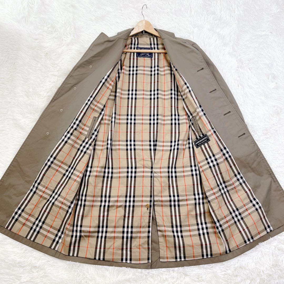 ✨レア✨90年製 バーバリー ステンカラーコート 総裏ノバチェック 英国製 L