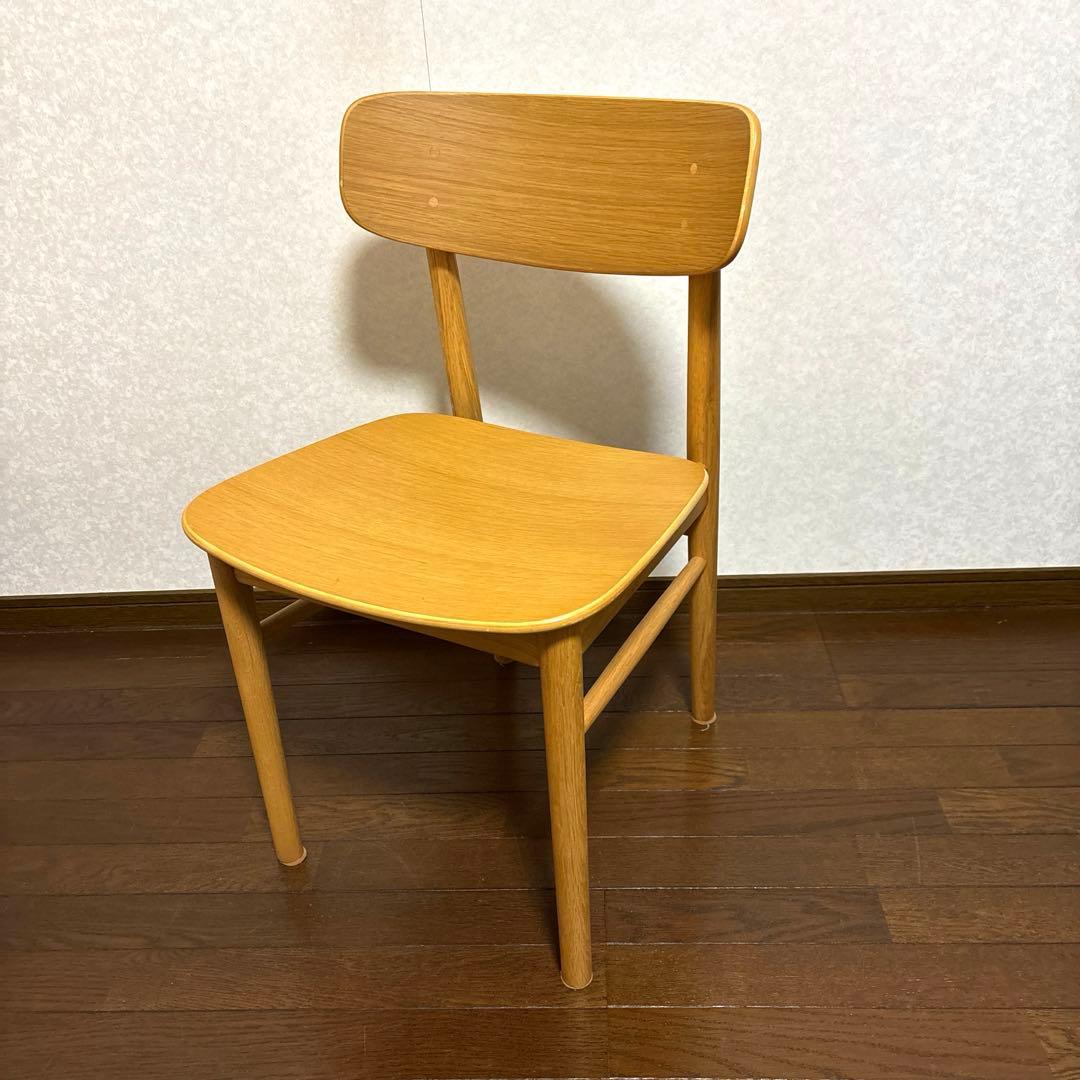 【美品】無印良品 ラウンドチェア オーク ダイニングチェア
