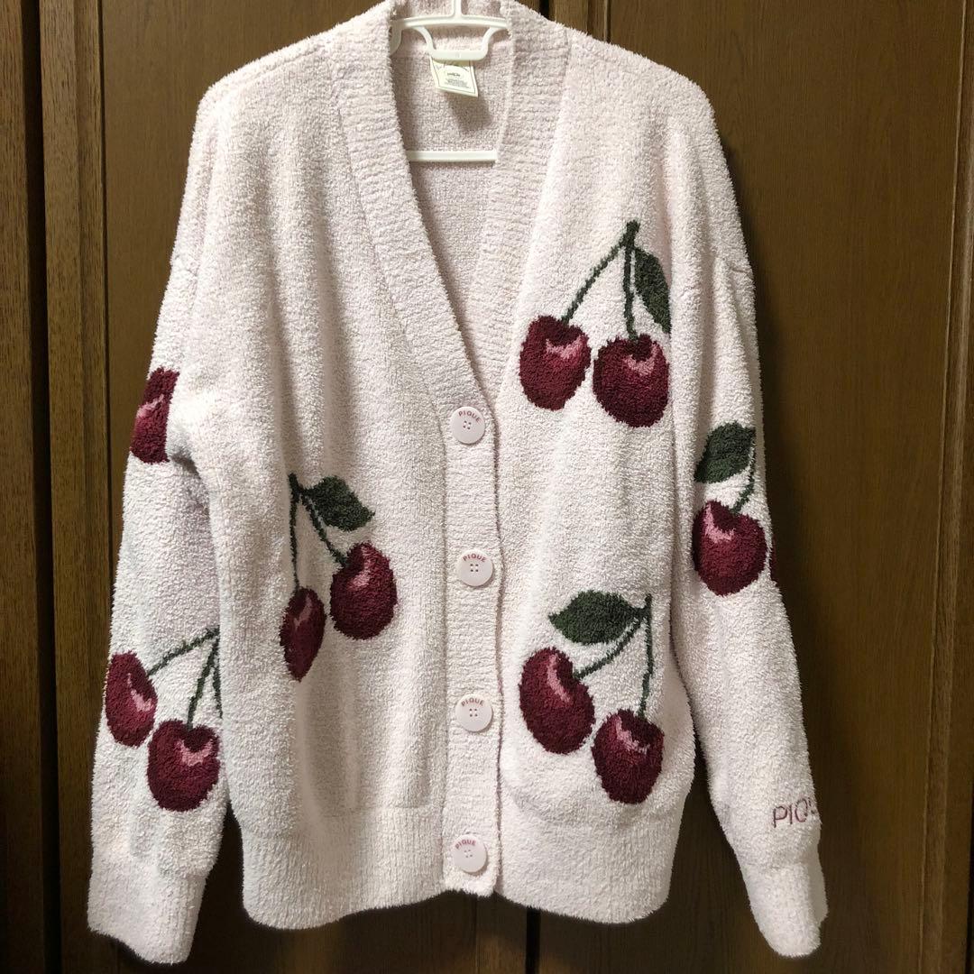 gelato pique　ジェラートピケ　チェリージャガードカーディガン