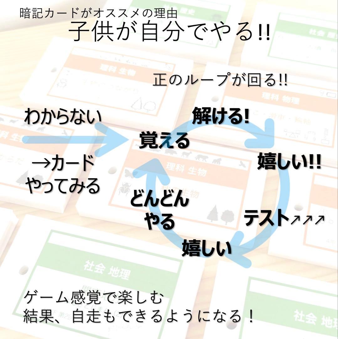 中学受験 暗記カード【4年下 社会・理科11-14回】 予習シリーズ 組分け対策