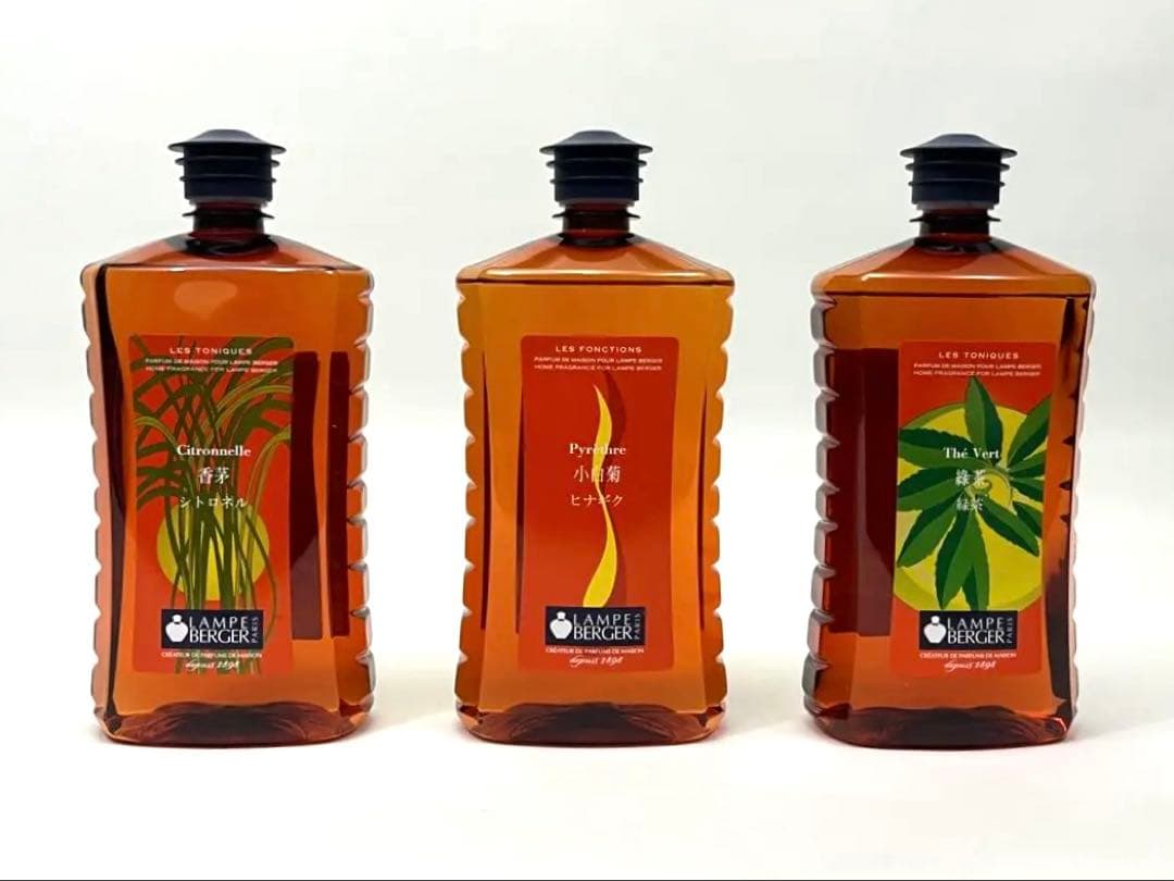 新品未開封★ランプベルジェ・オイル３本セット　シトロネル　ヒナギク　緑茶