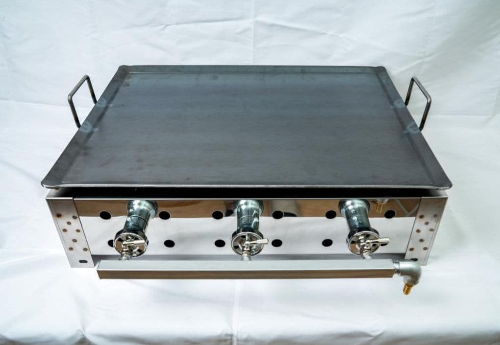 キャンセル品のため 大幅値引き 持ち手付 ６ミリ鉄板 プロパンガス グリラー