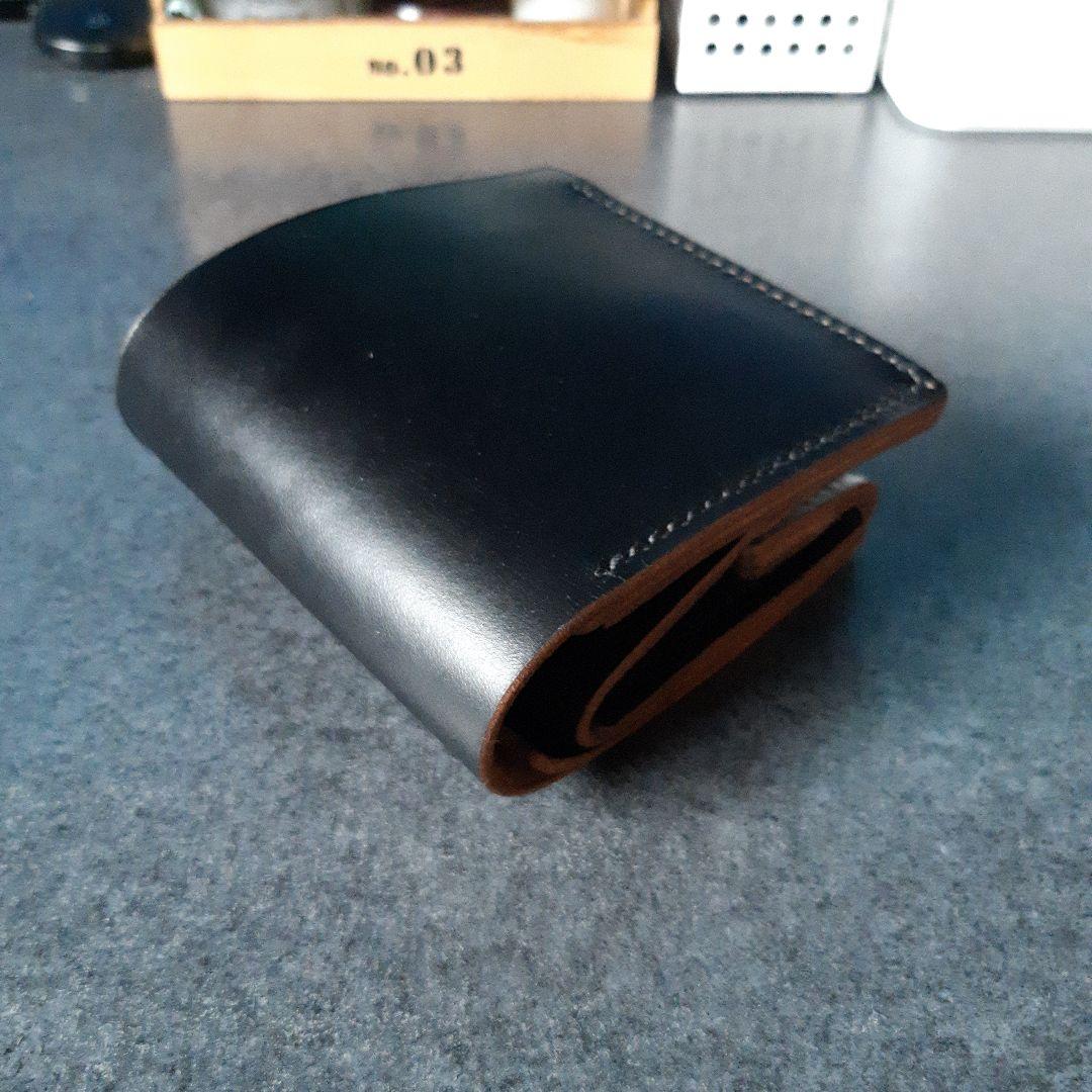 HORWEEN★クロムエクセル　二つ折り財布 オールブラック