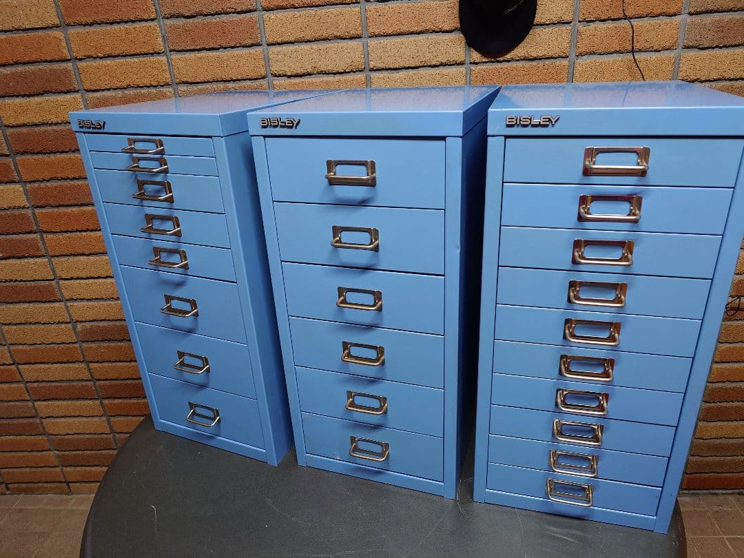 BISLEY ビスレー スチールキャビネット 3個セット カラー【サックス】
