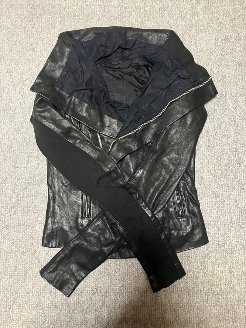 RICK OWENS レザー ライダース ジャケット ブラック　リックオウエンス