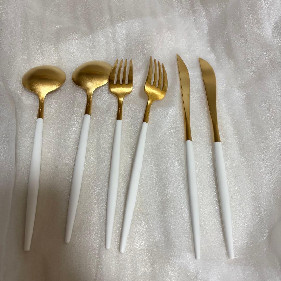 【正規品】クチポールCutipol GOAディナー6点ホワイトゴールド