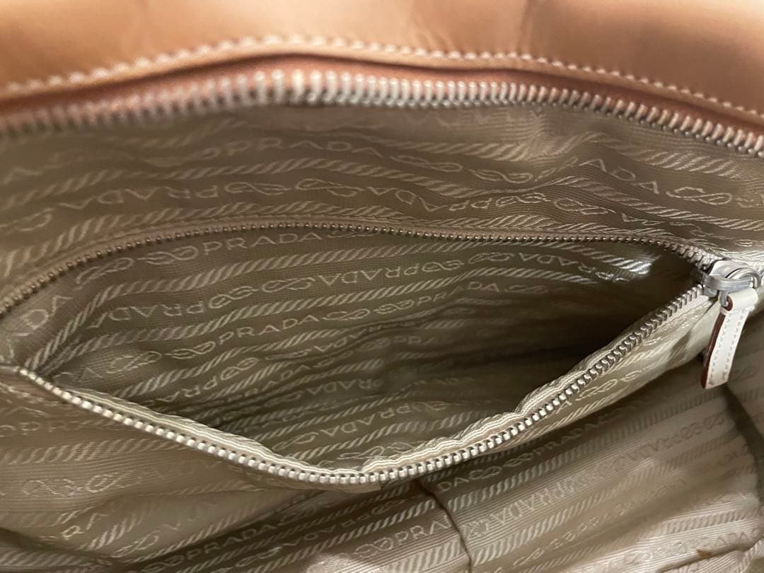 【pabloさん専用】PRADA プラダ　ボストンバッグ ベージュ ブラウン