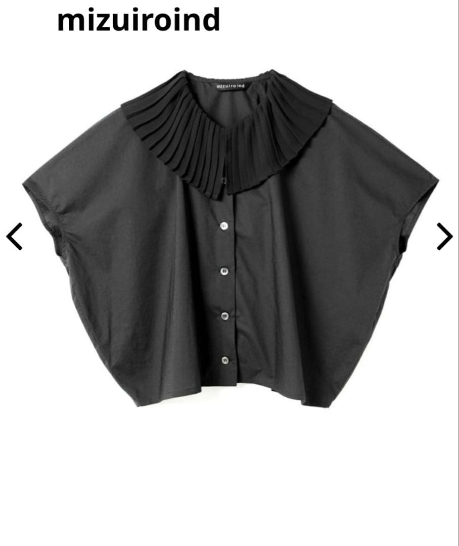 mizuiro ind プリーツカラーシャツ